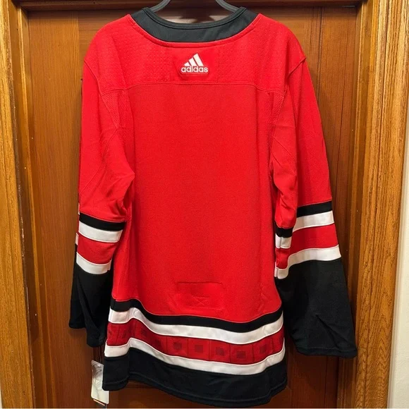 BNWT Adidas Carolina Hurricanes Authentic Home Red NHL Jersey Sz